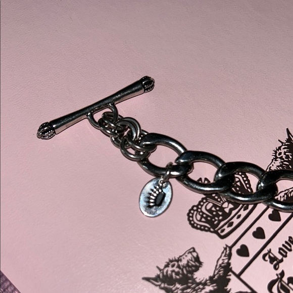 Vintage Juicy Couture Silver Chain Bracelet with Bling Bow - Picture 9 of 15